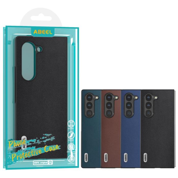 ABEEL - ABEEL Samsung Galaxy Z Fold6 5G Skal i Äkta Läder - Grön