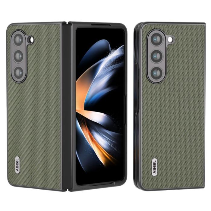 ABEEL - ABEEL Samsung Galaxy Z Fold6 5G Mobilskal Kolfiber Grön