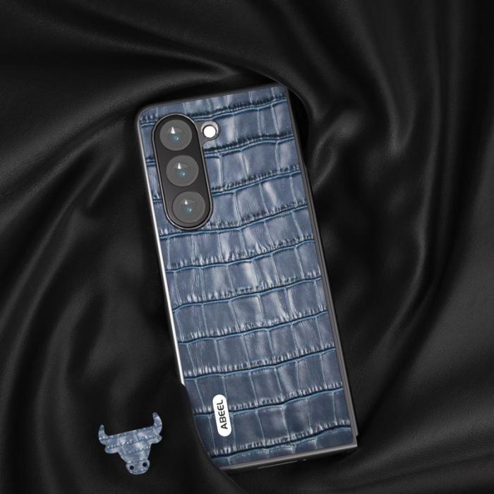 ABEEL - ABEEL Samsung Galaxy Z Fold6 5G Skal Krokodilskinn Blå
