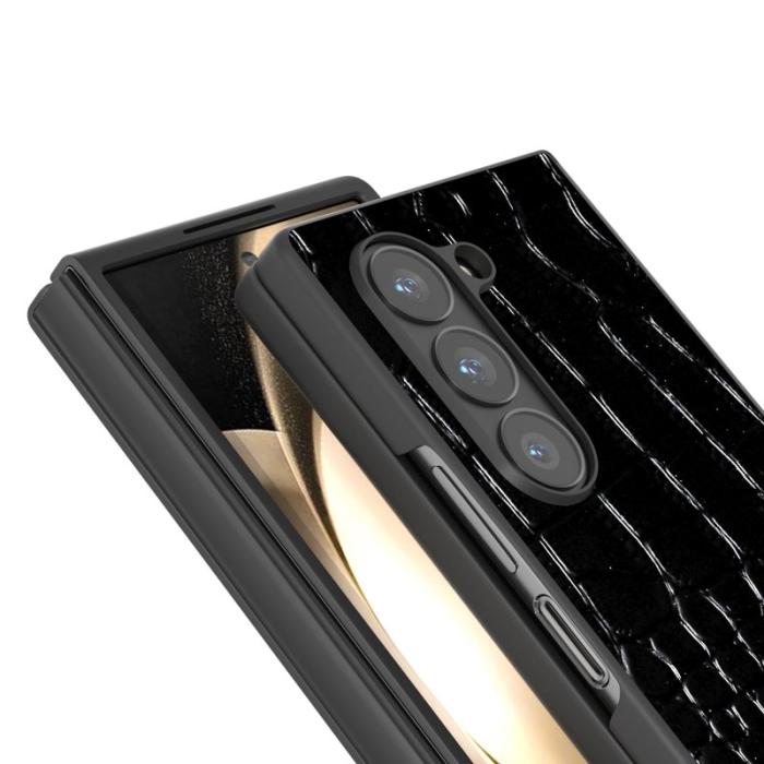 ABEEL - ABEEL Samsung Galaxy Z Fold6 5G Skal Krokodilskinn Svart