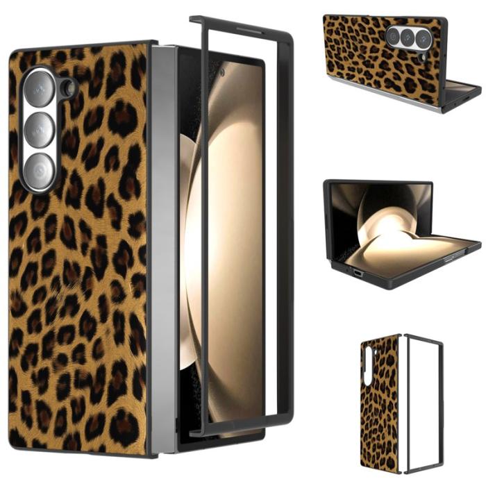 ABEEL - ABEEL Samsung Galaxy Z Fold6 5G Skal Leopardmönster Guld