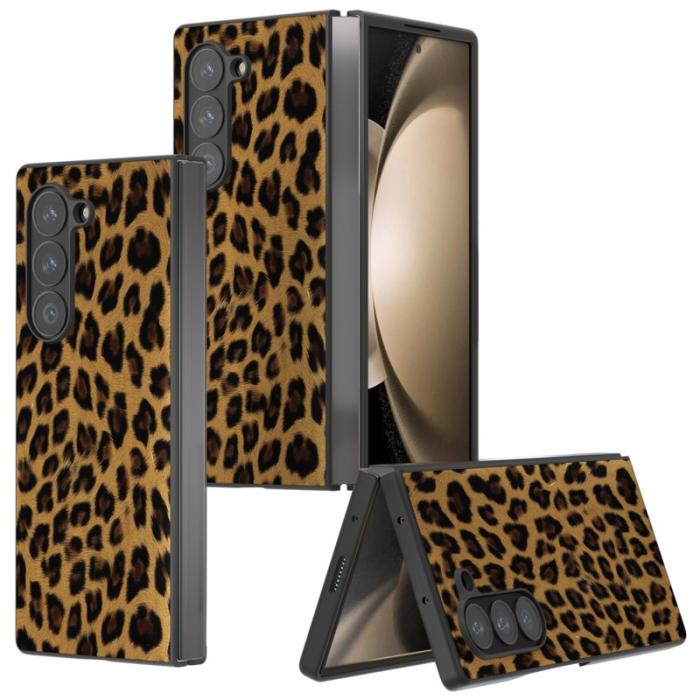 ABEEL - ABEEL Samsung Galaxy Z Fold6 5G Skal Leopardmönster Guld