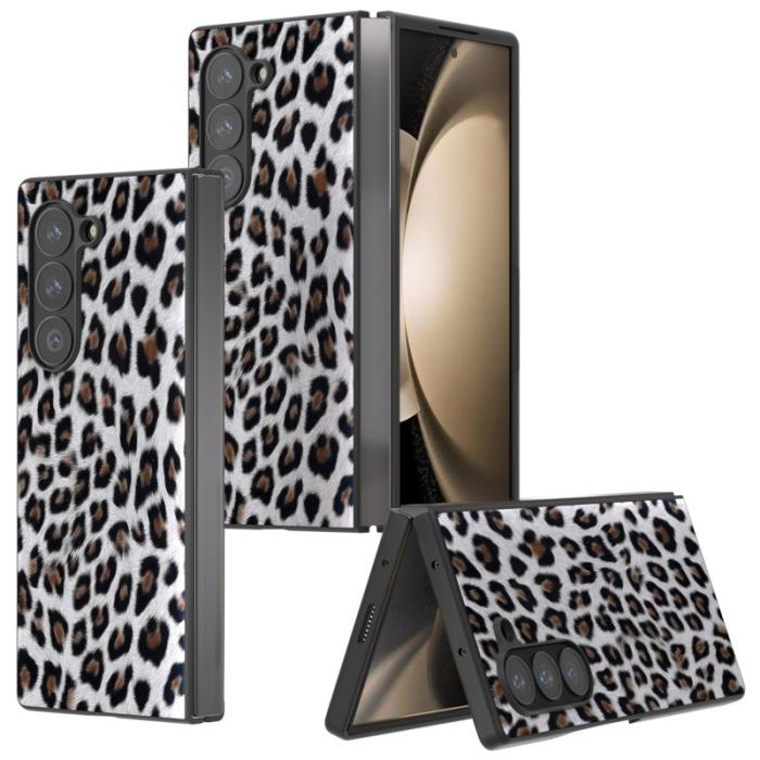 ABEEL - ABEEL Samsung Galaxy Z Fold6 5G Skal Leopardmönster Silver