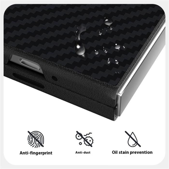 ABEEL - ABEEL Samsung Galaxy Z Fold6 5G Skal MagSafe Kolfiber Svart/Röd