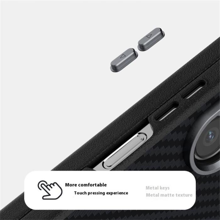 ABEEL - ABEEL Samsung Galaxy Z Fold6 5G Skal MagSafe Kolfiber Svart/Röd