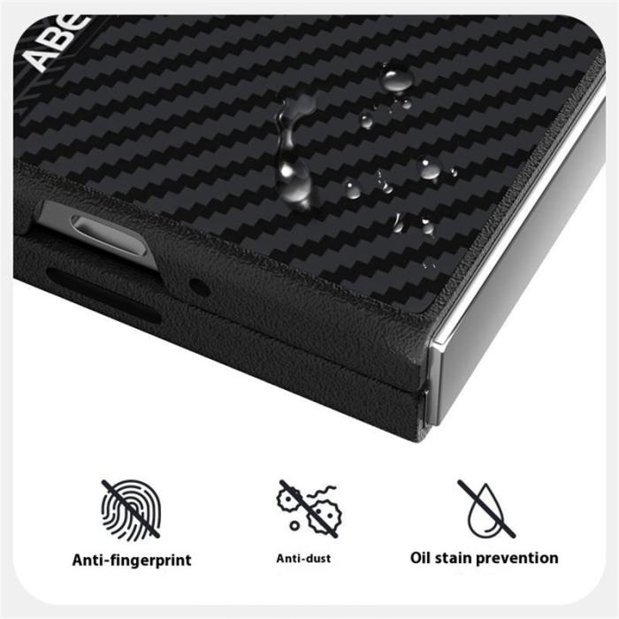 ABEEL - ABEEL Samsung Galaxy Z Fold6 5G Skal PC + Aluminium + PU Läder - Textur 1