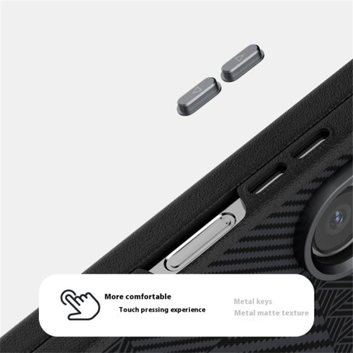 ABEEL - ABEEL Samsung Galaxy Z Fold6 5G Skal PC + Aluminium + PU Läder - Textur 1