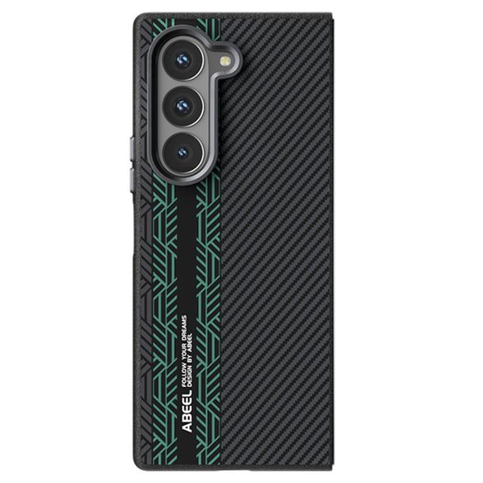 ABEEL - ABEEL Samsung Galaxy Z Fold6 5G Skal PC Aluminium PU Läder - Textur 2