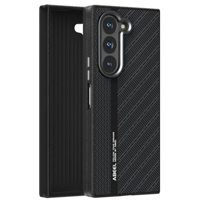 ABEEL - ABEEL Samsung Galaxy Z Fold6 5G Skal PC + Aluminium + PU Läder - Textur 3