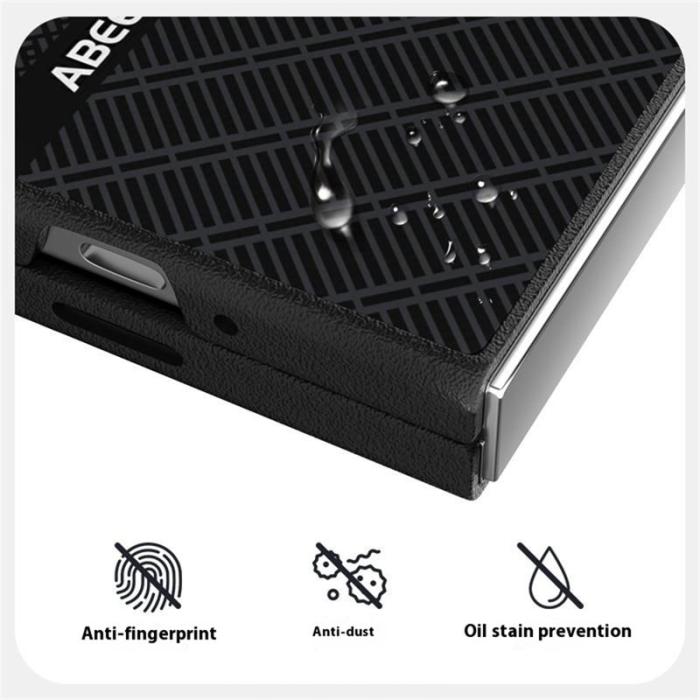 ABEEL - ABEEL Samsung Galaxy Z Fold6 5G Skal PC + Aluminium + PU Läder - Textur 3