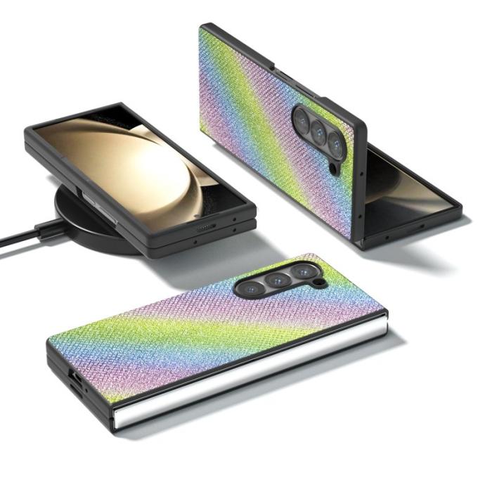 ABEEL - ABEEL Samsung Galaxy Z Fold6 5G Skal Rhinestone Textur Multi-färg