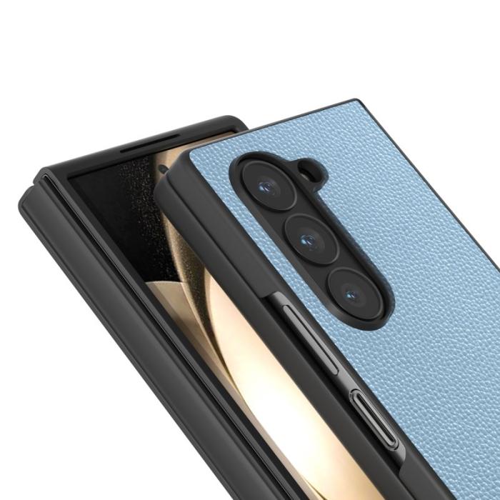 ABEEL - ABEEL Samsung Galaxy Z Fold6 Fodral Litchi Textur Baby Blue