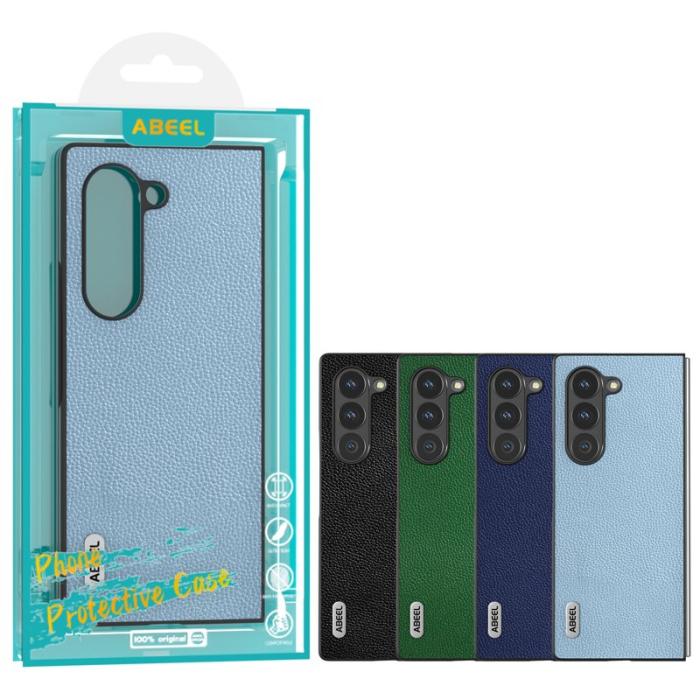 ABEEL - ABEEL Samsung Galaxy Z Fold6 Fodral Litchi Textur Baby Blue