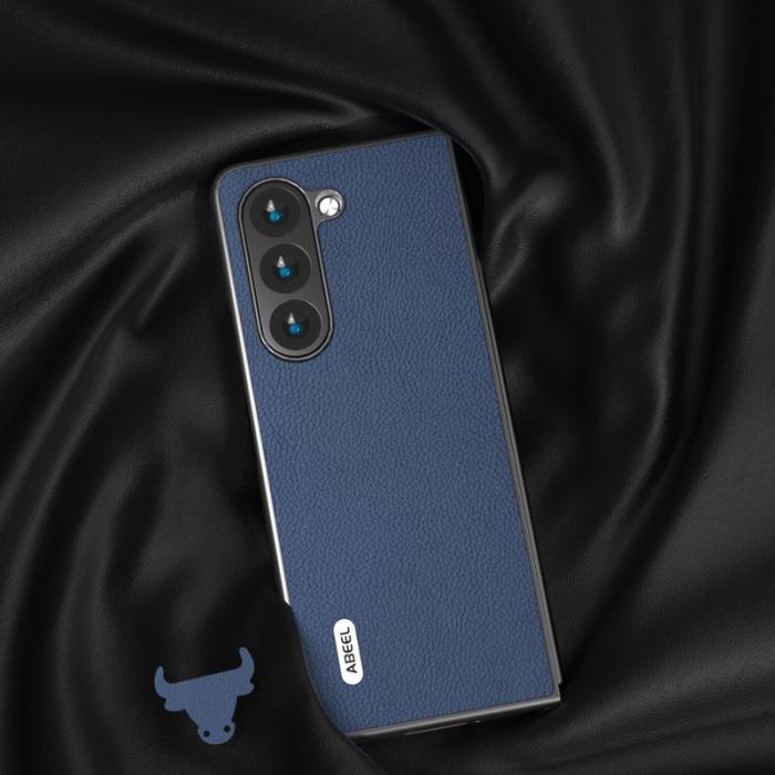 ABEEL - ABEEL Samsung Galaxy Z Fold6 Fodral Litchi Textur Blå