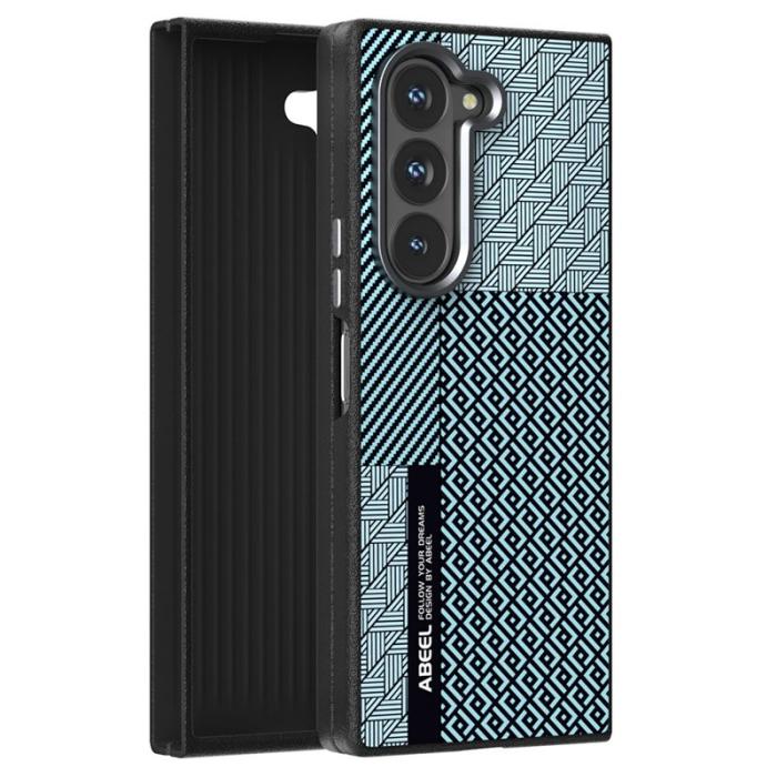 ABEEL - ABEEL Samsung Galaxy Z Fold6 Fodral PC + Aluminium + PU Läder - Textur 4