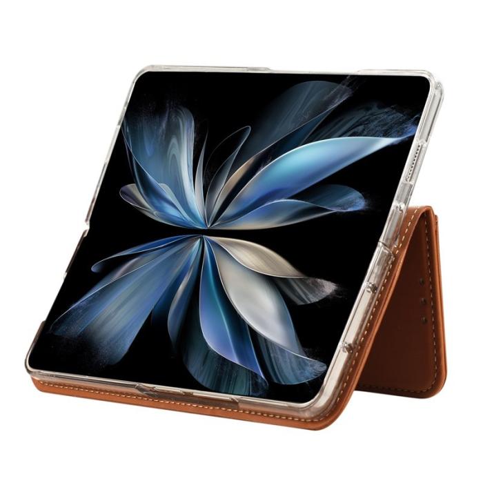 ABEEL - ABEEL Samsung Galaxy Z Fold6 Fodral RFID Blocker Läder - Brun
