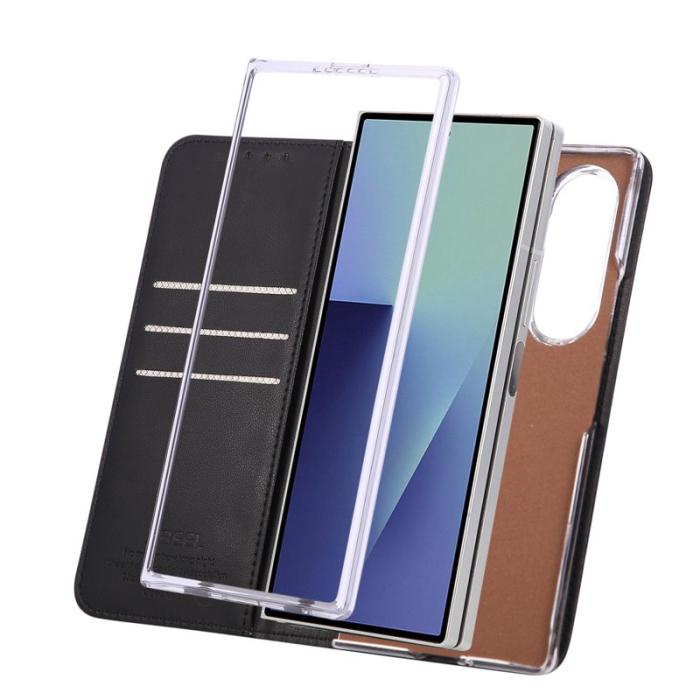 ABEEL - ABEEL Samsung Galaxy Z Fold7 5G Fodral RFID Skydd Läder Svart
