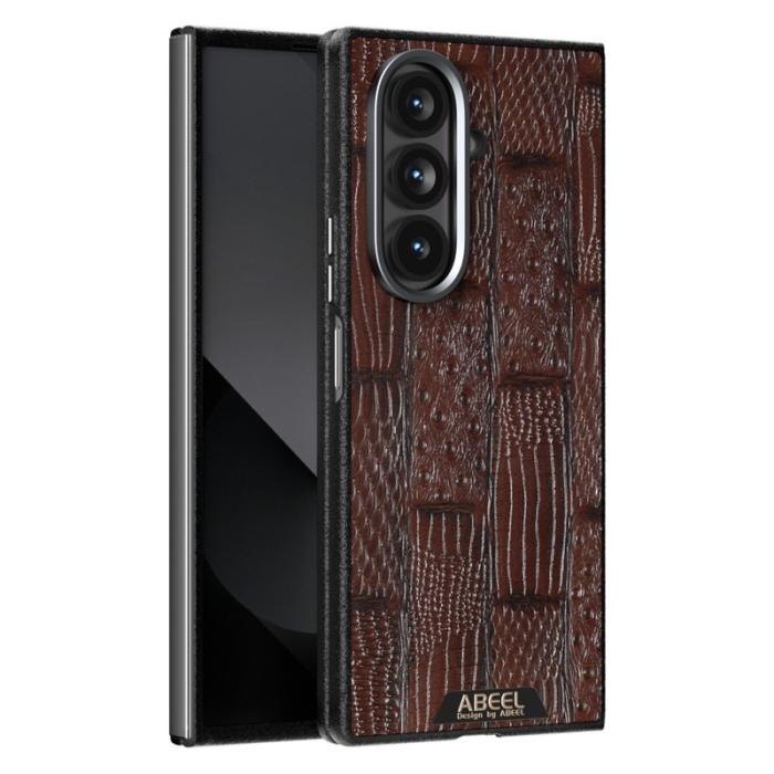 ABEEL - ABEEL Samsung Galaxy Z Fold7 5G Skal MagSafe Beast Textur Kaffe