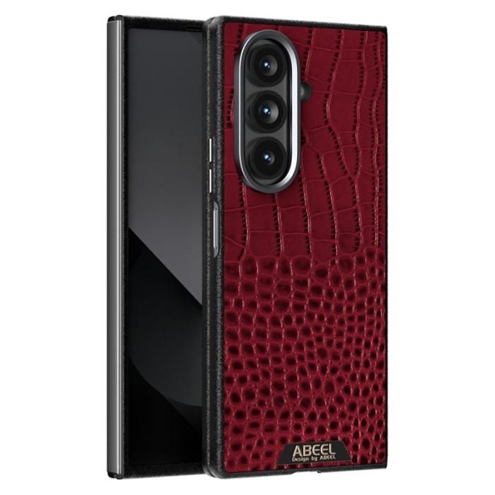 ABEEL - ABEEL Samsung Galaxy Z Fold7 5G Skal MagSafe Röd Crocodile