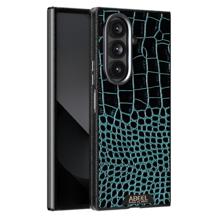 ABEEL - ABEEL Samsung Galaxy Z Fold7 Fodral MagSafe Grön Crocodile