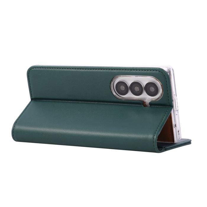 ABEEL - ABEEL Samsung Galaxy Z Fold7 Fodral RFID Blocker Läder Grön