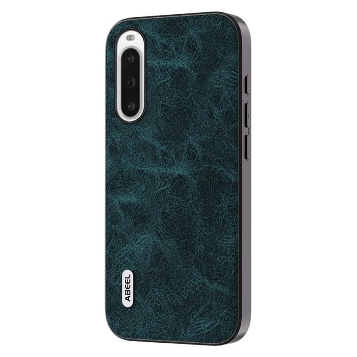 ABEEL - ABEEL Sony Xperia 10 V Skal Litchi Textur PU Läder Drömblå