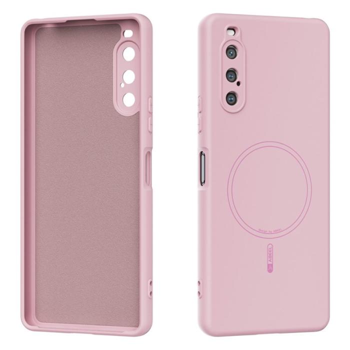 ABEEL - ABEEL Sony Xperia 10 V Skal MagSafe Kompatibel Silikon Rosa