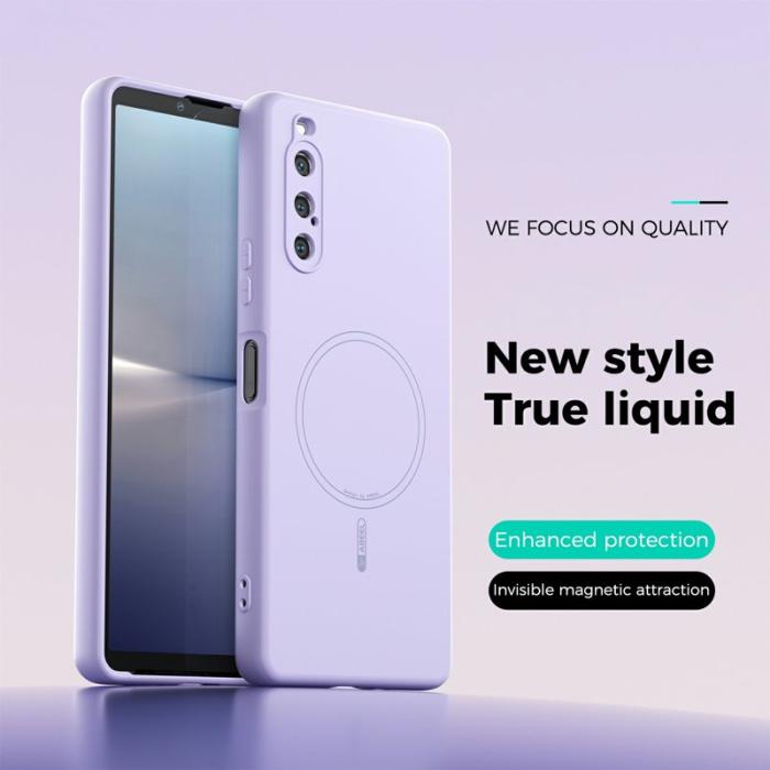 ABEEL - ABEEL Sony Xperia 10 V Skal MagSafe Lila Liquid Silicone