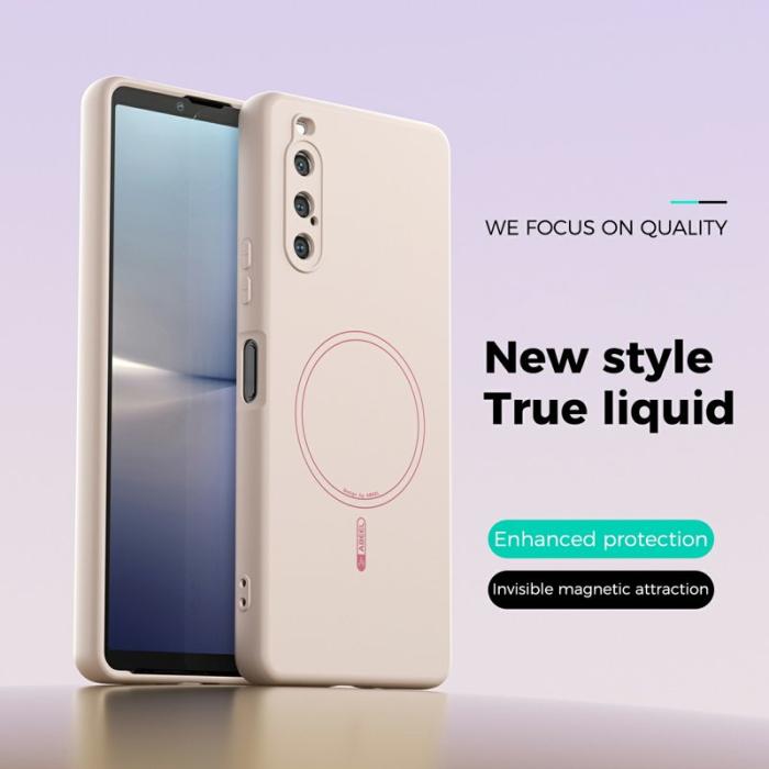 ABEEL - ABEEL Sony Xperia 10 V Skal MagSafe Liquid Silicone Beige