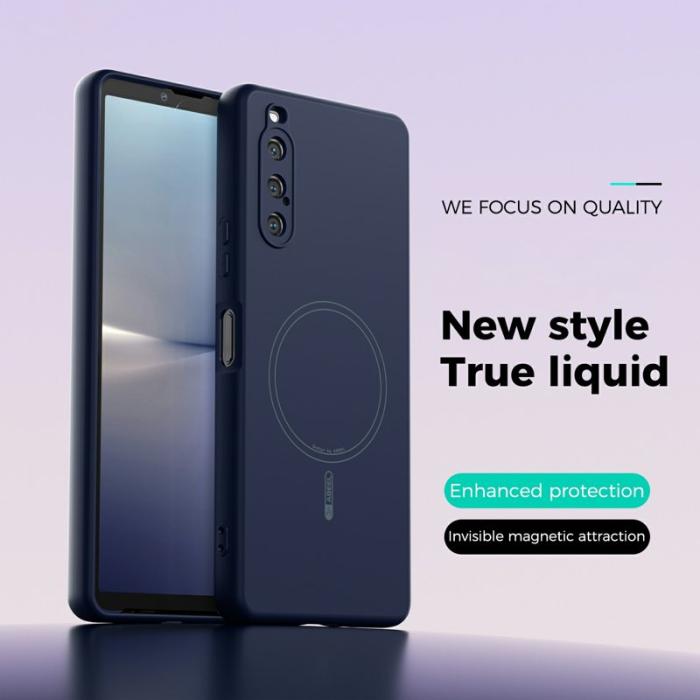 ABEEL - ABEEL Sony Xperia 10 V Skal MagSafe Liquid Silicone Mörkblå
