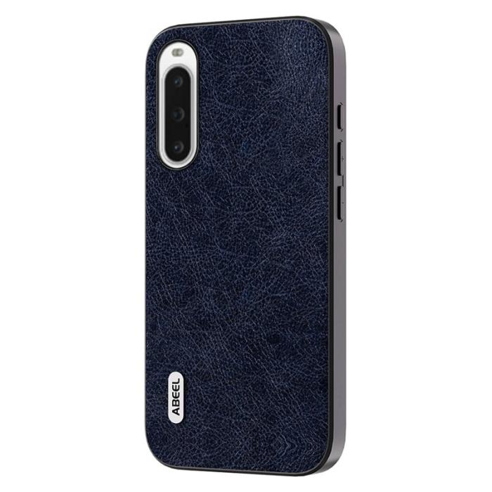 ABEEL - ABEEL Sony Xperia 10 V Skal Retro Litchi Textur Blå