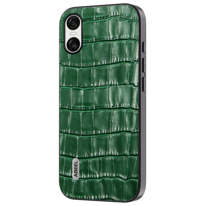 ABEEL - ABEEL Sony Xperia 10 VI Fodral Äkta Läder + TPU - Grön