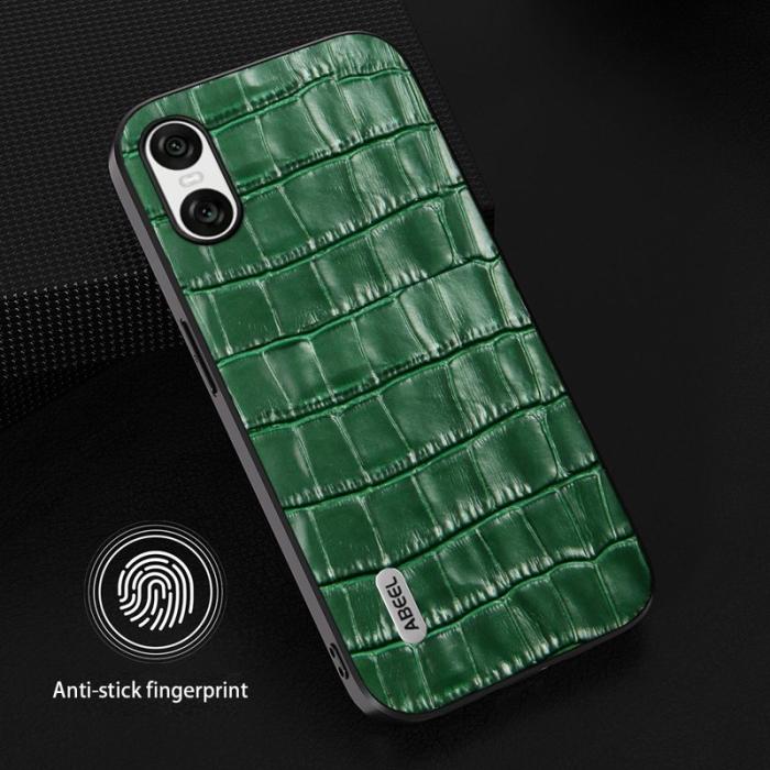 ABEEL - ABEEL Sony Xperia 10 VI Fodral Äkta Läder + TPU - Grön