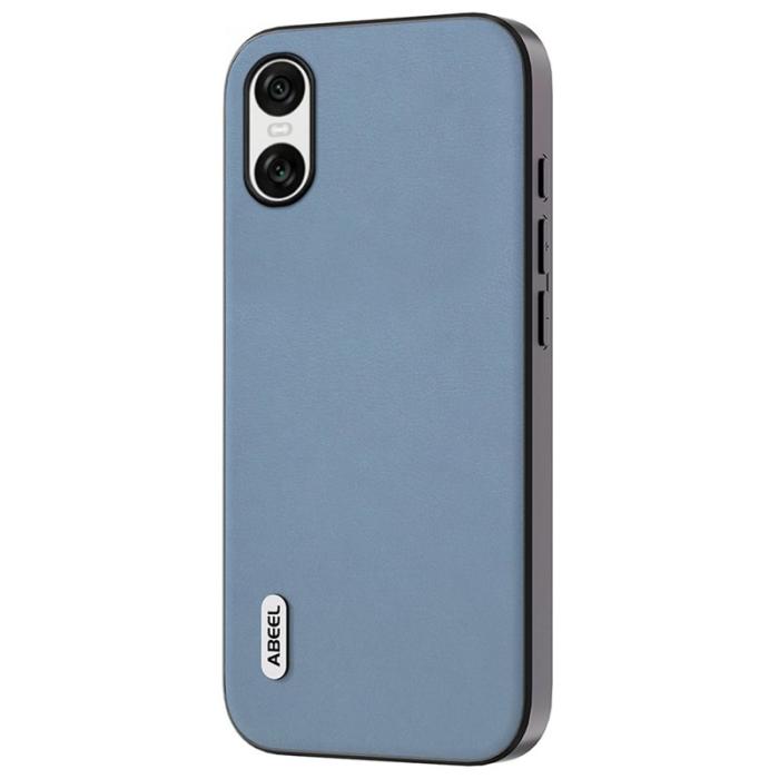 ABEEL - ABEEL Sony Xperia 10 VI Fodral Texturerad Läder Blå
