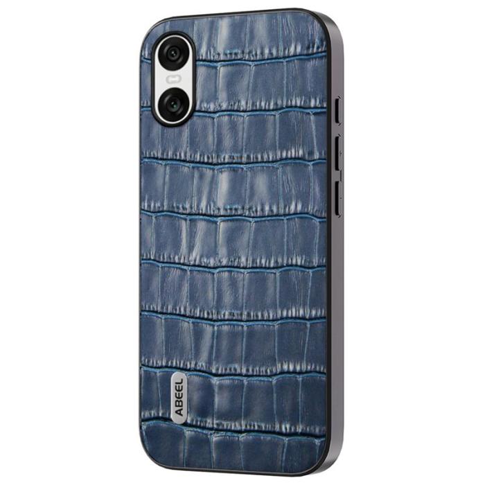 ABEEL - ABEEL Sony Xperia 10 VI Skal i Äkta Läder och TPU - Blå