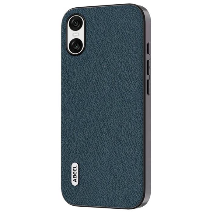 ABEEL - ABEEL Sony Xperia 10 VI Skal Läder Litchi Textur Grön