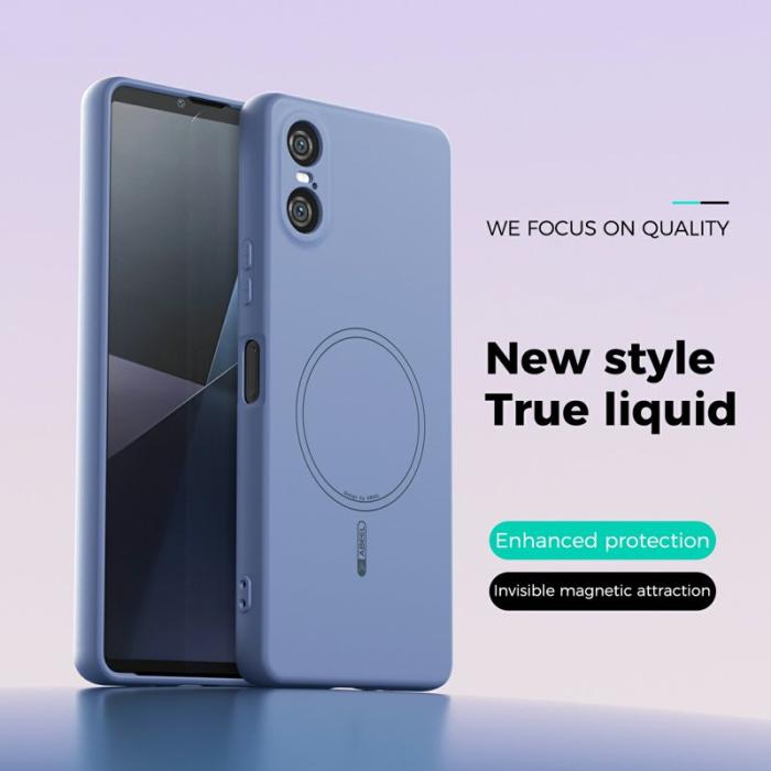 ABEEL - ABEEL Sony Xperia 10 VI Skal MagSafe Sky Blue Liquid Silicone