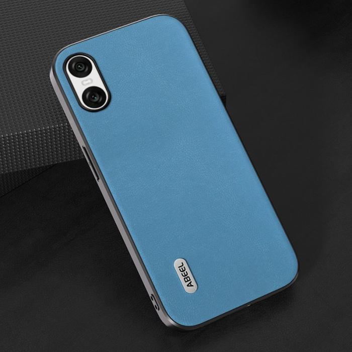 ABEEL - ABEEL Sony Xperia 10 VI Skal Texturerad Läder Sky Blue