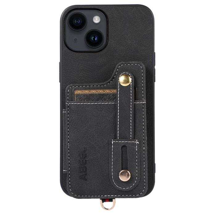 ABEEL - ABEEL Style 01 iPhone 14 Plus Skal Litchi Textur Svart