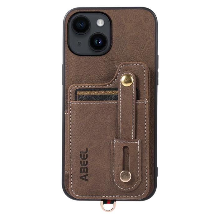ABEEL - ABEEL Style 01 iPhone 15 Plus Skal Litchi Textur Khaki