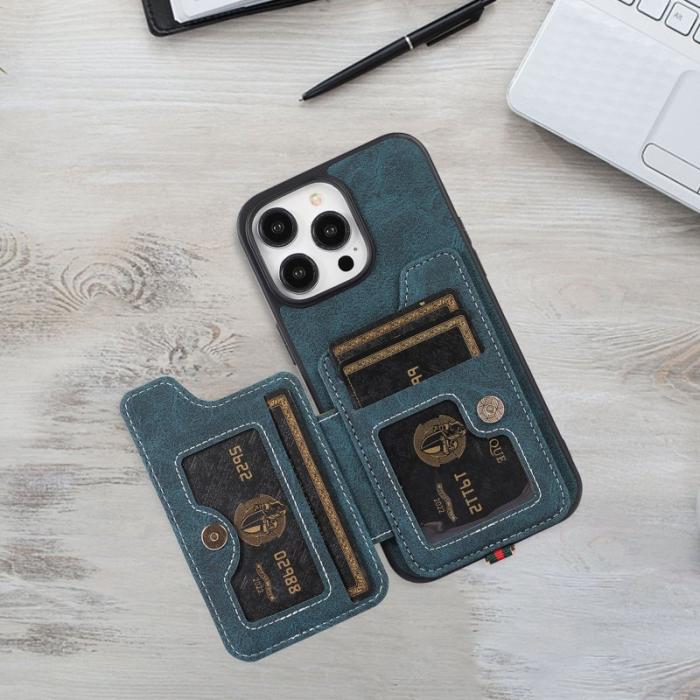 ABEEL - ABEEL Style 01 Kickstand Cover iPhone 14 Pro Max Fodral Blå