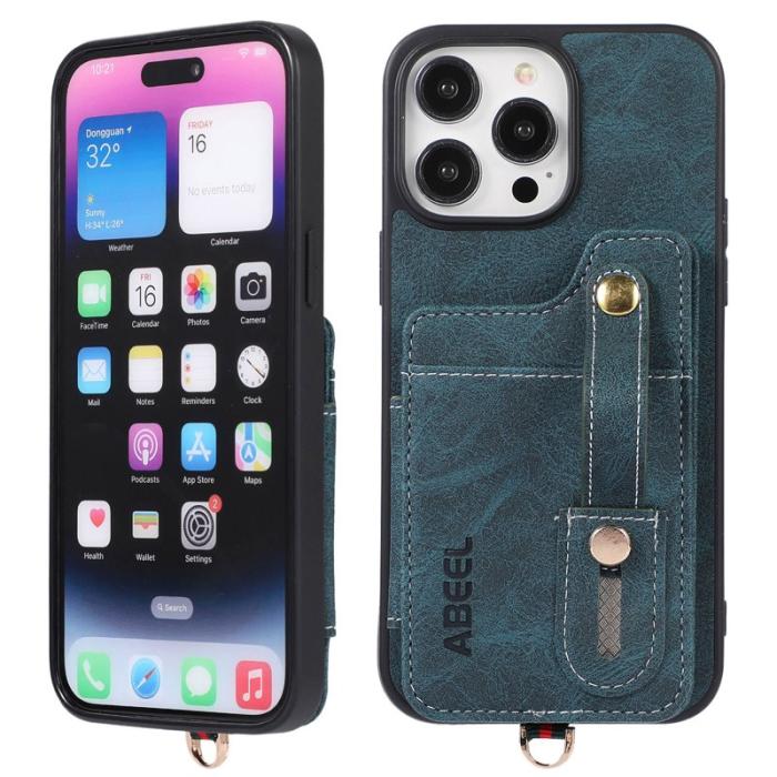 ABEEL - ABEEL Style 01 Kickstand Cover iPhone 14 Pro Max Fodral Blå