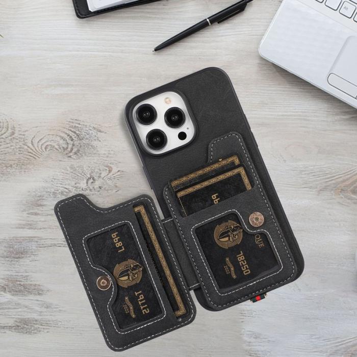 ABEEL - ABEEL Style 01 Kickstand Cover iPhone 14 Pro Max Fodral Svart