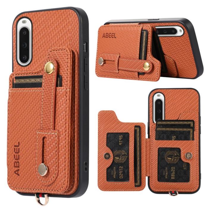 ABEEL - ABEEL Style 01 Kickstand Fodral Sony Xperia 10 V Brun