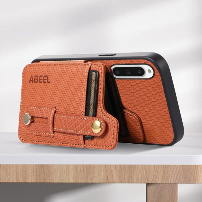 ABEEL - ABEEL Style 01 Kickstand Fodral Sony Xperia 10 V Brun