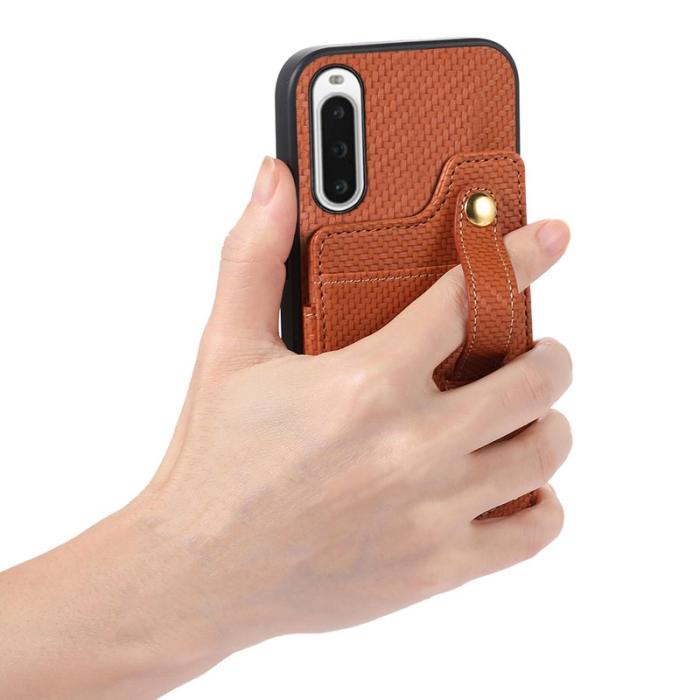 ABEEL - ABEEL Style 01 Kickstand Fodral Sony Xperia 10 V Brun