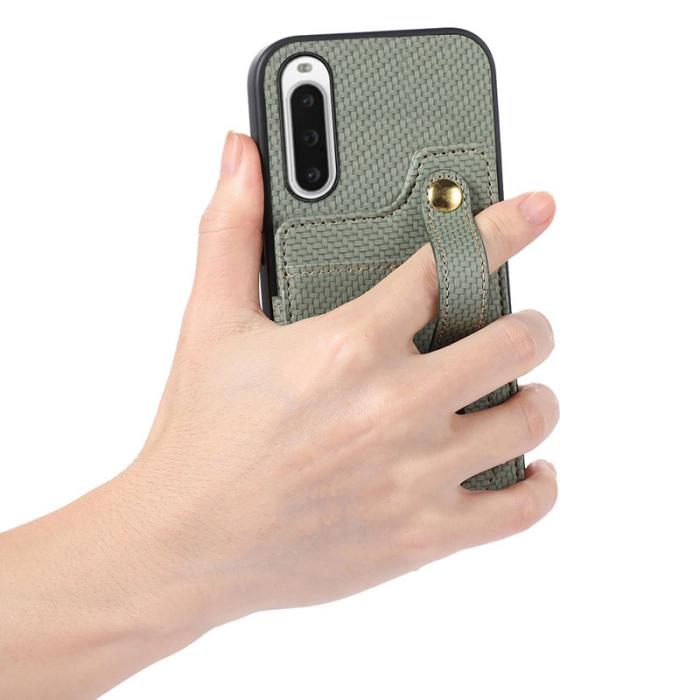 ABEEL - ABEEL Style 01 Kickstand Fodral Sony Xperia 10 V Grön