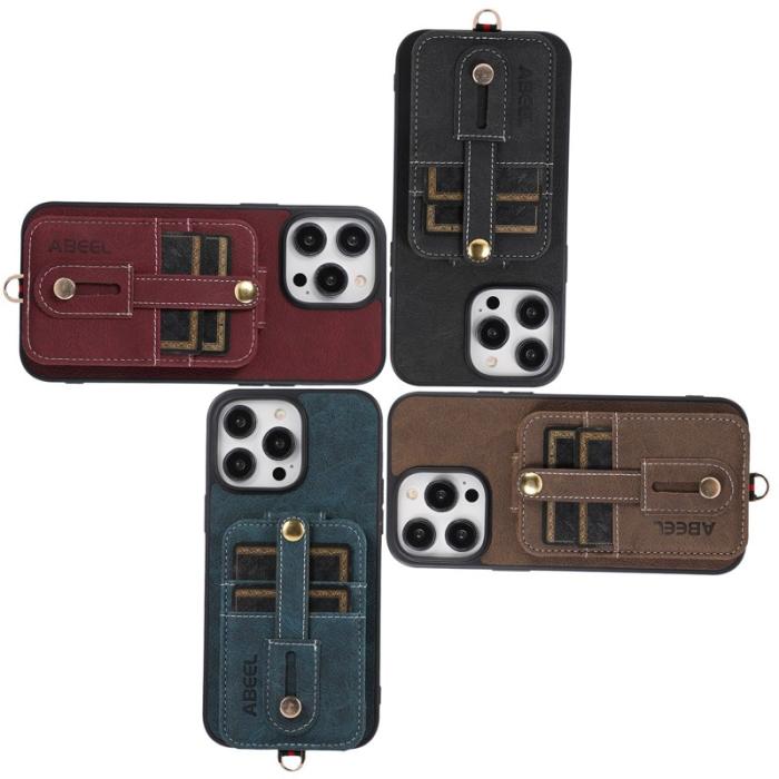 ABEEL - ABEEL Style 02 Kickstand Skal iPhone 15 Pro Max Blå