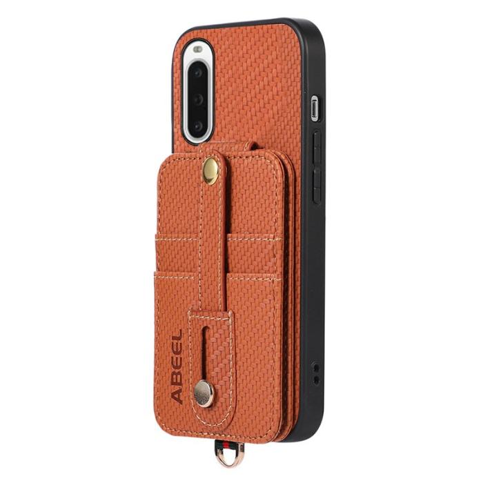 ABEEL - ABEEL Style 02 Skal för Sony Xperia 10 V - Brun Carbonfiber