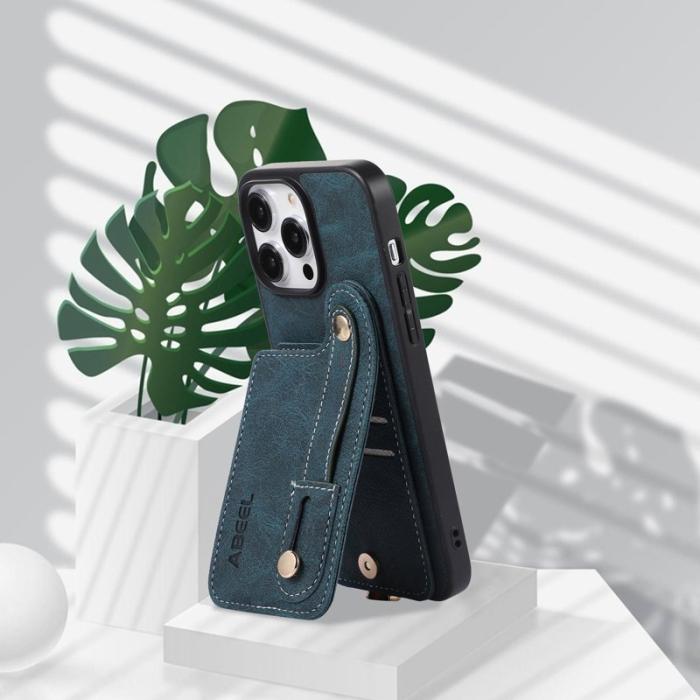 ABEEL - ABEEL Style 03 Mobilskal till iPhone 15 Plus PU Läder Blå